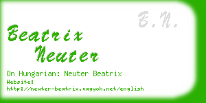 beatrix neuter business card